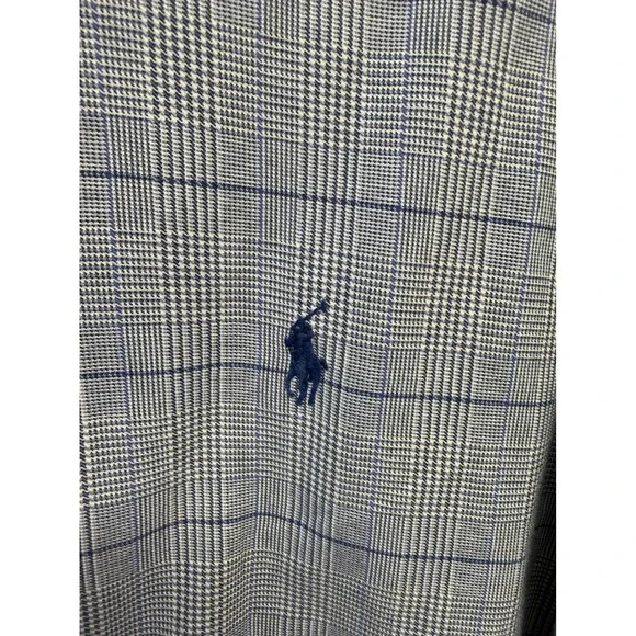 Polo Golf Ralph Lauren Westerton Shirt Mens XL Blue Glen Plaid 100% Cotton L/S - Picture 3 of 4